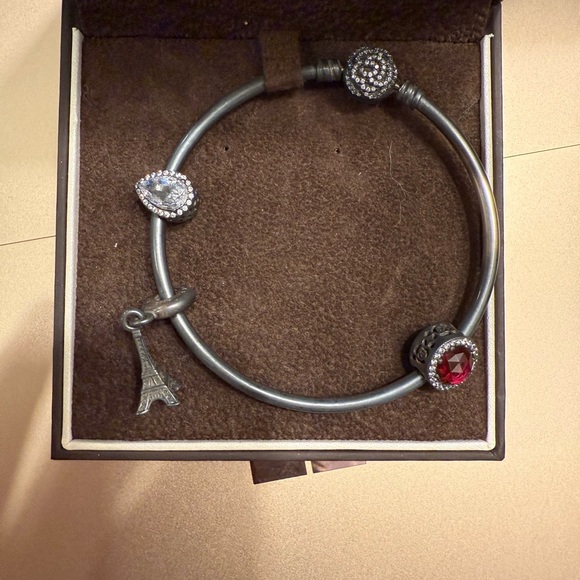 Pandora Jewelry - Pandora Disney Beauty and the Beast Bangle Bracelet w/ charms